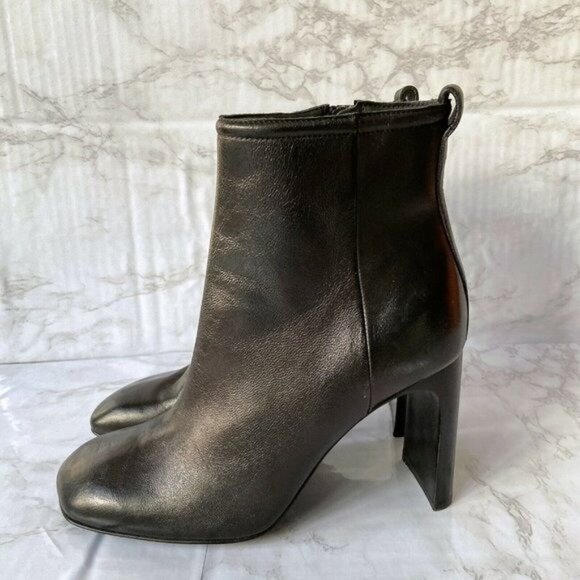 Rag & Bone Ellis Womens Ankle Boots Black Leather Side Zip Heel EU 39.5/ US 9.5 - Picture 4 of 11